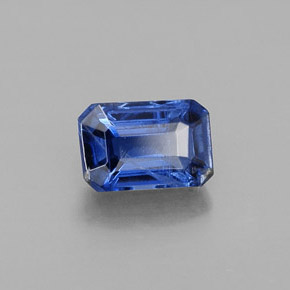 Cianite naturale blu da 0,88 ct, taglio smeraldo, VS-SI