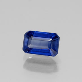 Cianite naturale blu da 0,86 ct, taglio smeraldo, VS-SI
