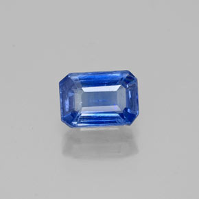 Cianite naturale blu da 0,81 ct, taglio smeraldo, VS-SI