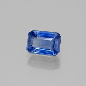 Cianite naturale blu da 0,81 ct, taglio smeraldo, VS-SI