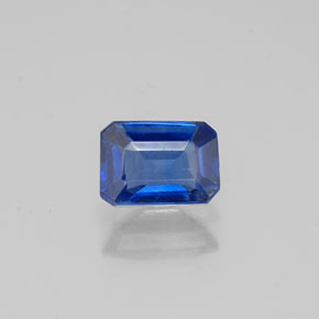 Cianite naturale blu da 0,64 ct, taglio smeraldo, VS-SI