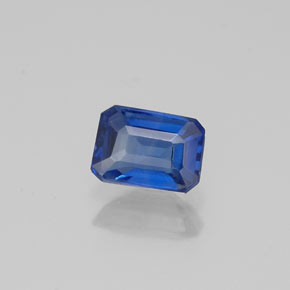 Cianite naturale blu da 0,64 ct, taglio smeraldo, VS-SI