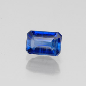 Cianite naturale blu da 0,90 ct, taglio smeraldo, VS-SI