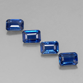 Cianite naturale blu da  ct, taglio smeraldo, VS-SI