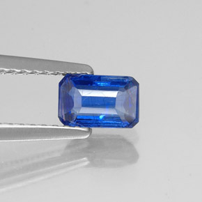 Cianite naturale blu da 0,72 ct, taglio smeraldo, VS-SI