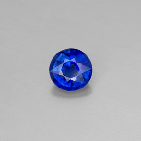 Cianite naturale blu da 0,63 ct, taglio rotondo, VS