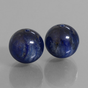 Gemme di Cianite Blu scuro naturale da 31.57 ct, Sfera, Opaco