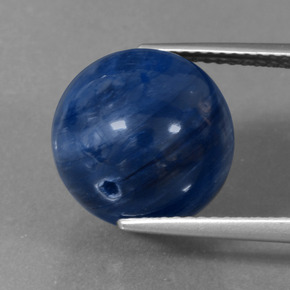 Cianite naturale blu da 16,81 ct, sfera / palla, opaco