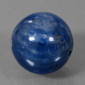 Cianite naturale blu da 12,83 ct, sfera / palla, opaco