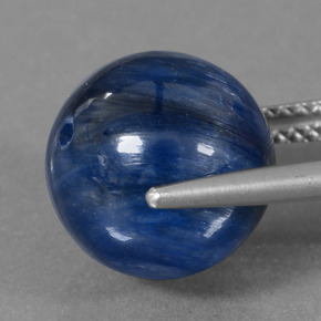 Cianite naturale blu da 12,83 ct, sfera / palla, opaco