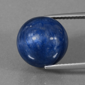 Cianite naturale blu da 15,15 ct, sfera / palla, opaco