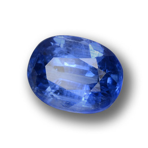 Cianite naturale blu da 1,37 ct, taglio ovale, VS-SI
