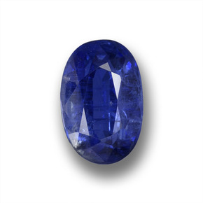 Cianite naturale blu da 1,11 ct, taglio ovale, VS-SI