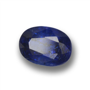 Cianite Blu scuro naturale da 1.08 ct, Taglio ovale, VS-SI