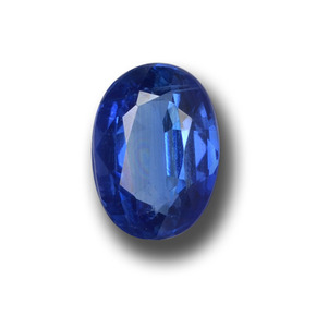 Cianite naturale blu da 1,19 ct, taglio ovale, VS-SI