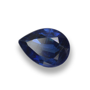 Cianite Blu scuro naturale da 1.39 ct, Forma a pera, VS-SI
