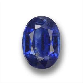 Cianite Blu scuro naturale da 1.30 ct, Taglio ovale, VS-SI