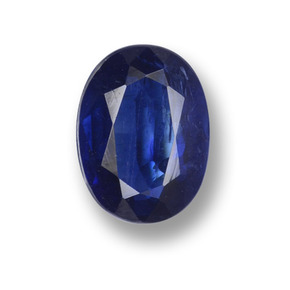 Cianite Blu scuro naturale da 0.87 ct, Taglio ovale, VS-SI