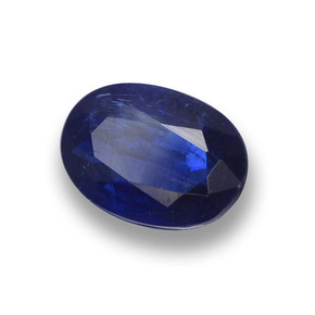 Cianite Blu scuro naturale da 0.87 ct, Taglio ovale, VS-SI