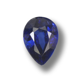 Cianite Blu scuro naturale da 1.02 ct, Forma a pera, VS-SI