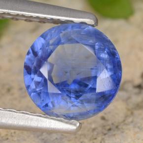 Cianite naturale blu da 0,93 ct, taglio rotondo, VS-SI