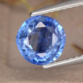 Cianite naturale blu da 1,38 ct, taglio rotondo, VS-SI