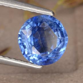 Cianite naturale blu da 1,38 ct, taglio rotondo, VS-SI