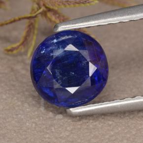 Cianite naturale blu da 1,02 ct, taglio rotondo, VS-SI