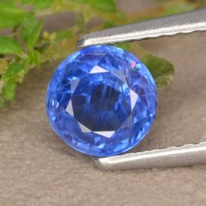 Cianite naturale blu da 0,91 ct, taglio rotondo, VS-SI