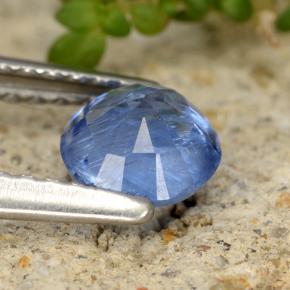 Cianite naturale blu da 0,76 ct, taglio rotondo, VS-SI