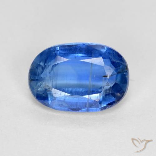 1.02ct Naturale Blu navy Cianite, Ovale, SI