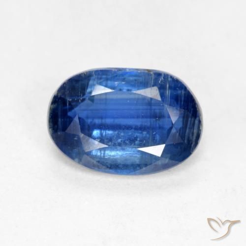 0.98ct Naturale Blu scuro Cianite, Ovale, SI