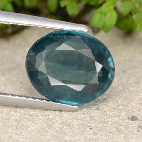 Cianite Blu Scuro Verde naturale da 4.14 ct, Taglio ovale, VS