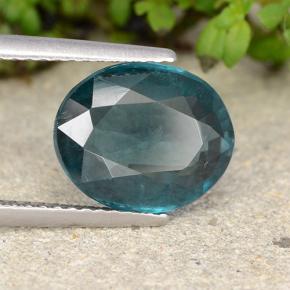 Cianite Blu Scuro Verde naturale da 4.14 ct, Taglio ovale, VS