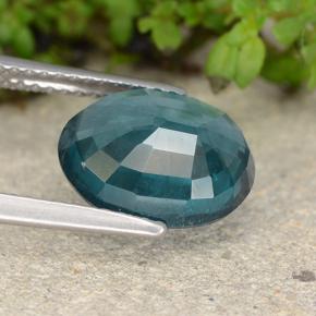 Cianite Blu Scuro Verde naturale da 4.14 ct, Taglio ovale, VS