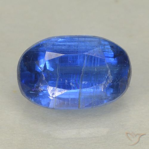 0.86ct Naturale Blu navy Cianite, Ovale, VS-SI, Photo A
