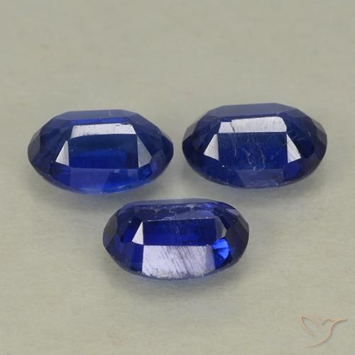 Gemme di Cianite Blu navy naturale da 1.52 ct, Ovale, VS-SI