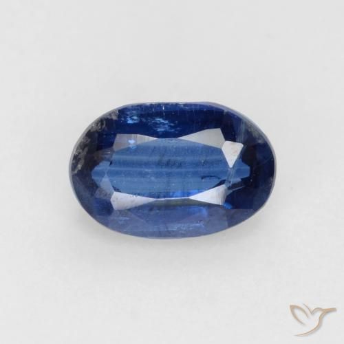 0.64ct Naturale Blu scuro Cianite, Ovale, SI
