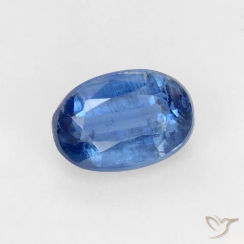 Cianite Blu Navy brillante naturale da 0.80 ct, Ovale, SI