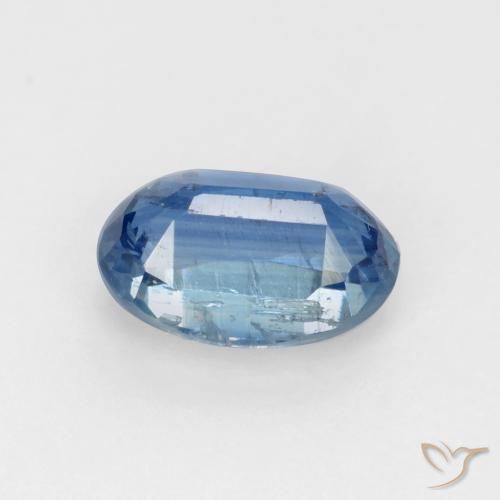 Cianite Blu Navy brillante naturale da 0.80 ct, Ovale, SI