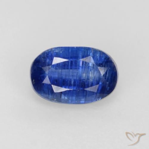 0.74ct Naturale Blu scuro Cianite, Ovale, SI-I1