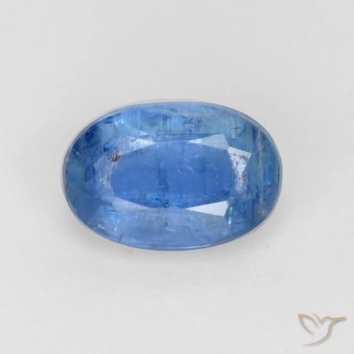 0.78ct Naturale Blu acceso Cianite, Ovale, SI