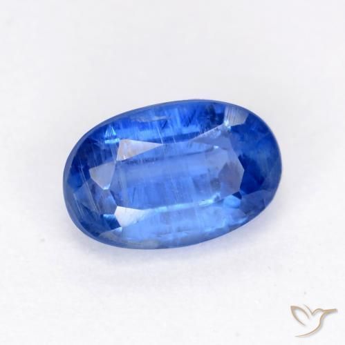 Cianite Blu navy chiaro naturale da 0.73 ct, Ovale, SI