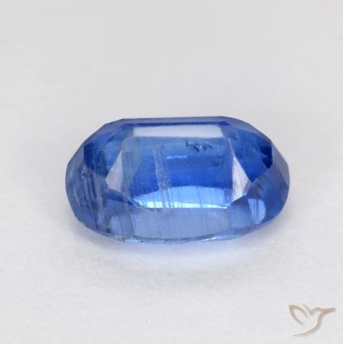 Cianite Blu Navy brillante naturale da 0.84 ct, Ovale, SI