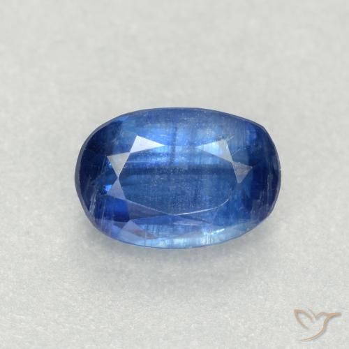 0.76ct Naturale Blu scuro Cianite, Ovale, SI-I1