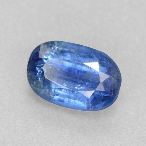 Cianite naturale blu da 0,63 ct, taglio ovale, I1