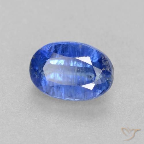 Cianite Blu scuro naturale da 0.73 ct, Ovale, I1