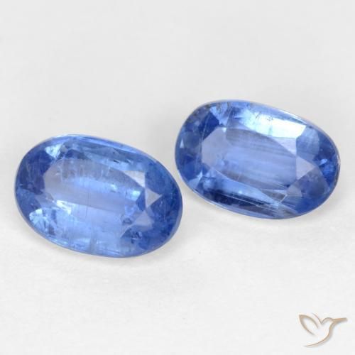 Gemme di Cianite Blu navy naturale da 1.34 ct, Ovale, SI-I1
