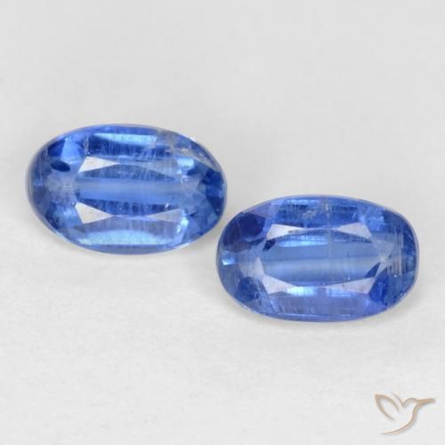 0.79ctw Naturale Blu navy Cianite, Ovale, SI-I1