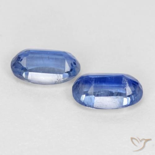 Gemme di Cianite Blu navy naturale da 0.79 ct, Ovale, SI-I1